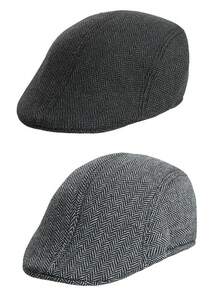 1pc/2pcs/3pcs/ Herringbone Flat Ivy Newsboy Cap For Men Classic Wool Blend Tweed Cabbie Hat - Newsboy Cap - View 10