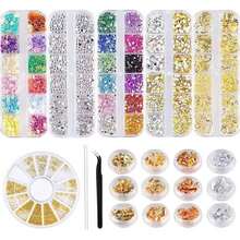 9-Piece 3D Rhinestone Nail Decoration Set With Needle Picking And Embellishment Tools Suitable For Home/Salon Nail Decoration Set