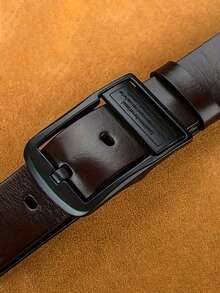 Cinturón de cuero con hebilla de pasador para hombres, cinturón de cintura retro con hebilla de aleación giratoria, cinturón de pantalones casual clásico de moda, mejor regalo de Navidad para novio o papá