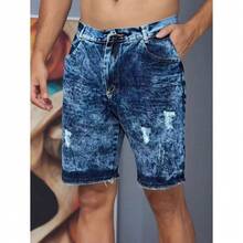 Men's Ripped Bermuda Jeans Summer Fashion 100% Premium Spring And Summer Line - Lavagem Jeans 4 - View 1
