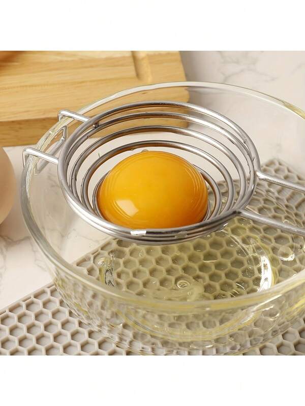 Premium Stainless Steel Egg Yolk Separator - Heavy Duty Easy Clean Kitchen Tool For Perfect Egg Separation Every Time Ideal For Bakers And Chefs With Ergonomic Design And Rust Proof Construction