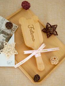 1 件个性化定制发梳，桨式顺发梳，气垫竹/木梳，激光雕刻天然竹/木桨式发梳，男女通用，便携式顺发梳，按摩头皮，适用于细软/卷曲/干性发质，婚礼伴娘礼物，母亲节礼物，送给妈妈/家人的礼物，送给朋友的礼物，送给奶奶的礼物，女孩发梳，女士发饰，护发用品（多种梳子可选），少女时代 - 杏色 - 查看 12