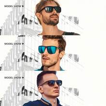 6pieces Summer Sunglasses Men Uv400 Square-Frame Glasses Hiking, Fishing, Running, Travel Clothing, Paired With Sunglasses, The Perfect Gift For Friends - 彩色 - 查看 5