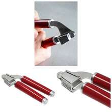 Trituradora de prensa de ajo, utensilios de cocina de acero inoxidable, cesta extrable, rojo imperio - Rojo Imperio - Ver 1