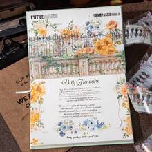 have a good day 1 卷 78.74 英寸（200 厘米）栏杆、栅栏、藤蔓和花卉主题贴纸卷切割装饰笔记本美学剪贴簿手工制作手账艺术日记 DIY 拼贴卡片材料 PET 胶带办公和学校用品 - 彩色 - 查看 3