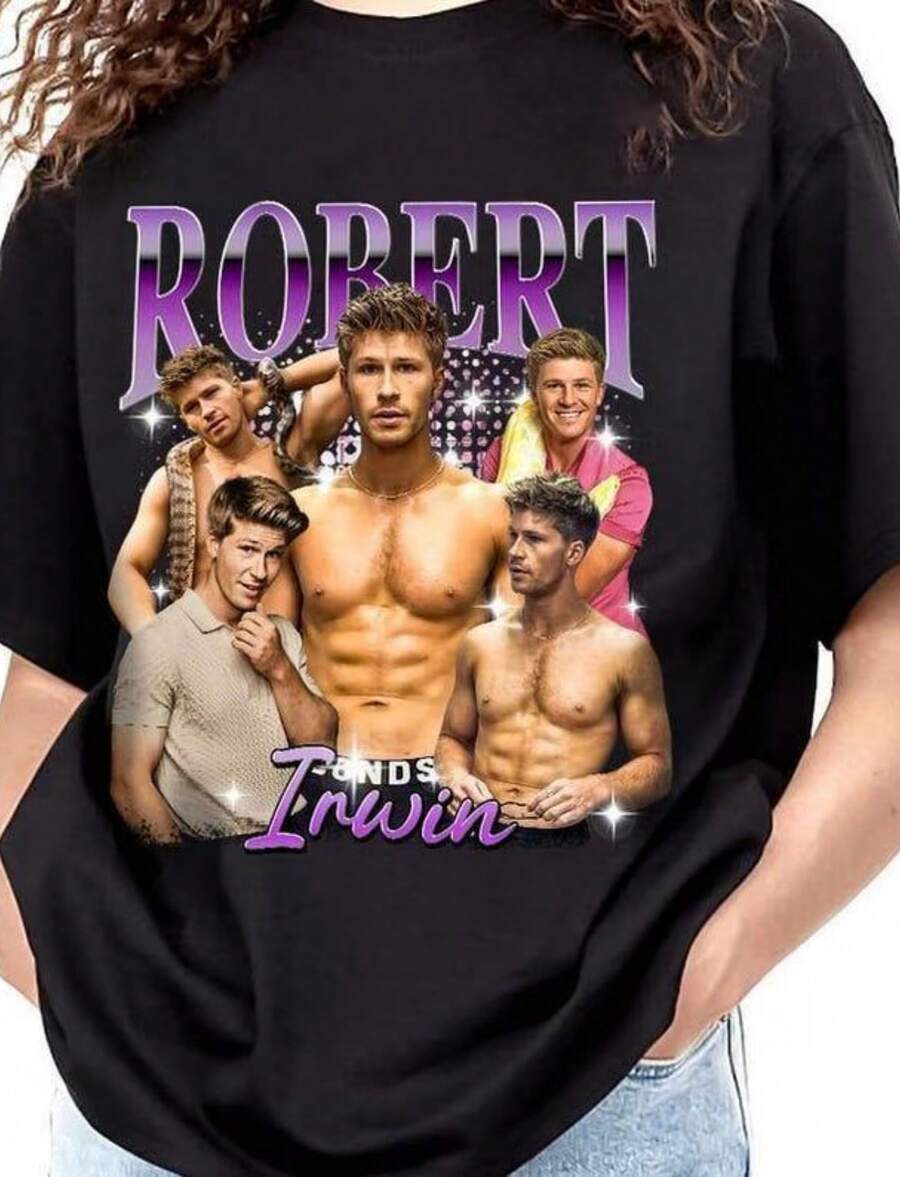 Retro Robert Irwin 2025 Bootleg Tshirt, Dwts Print Unisex Shirt, The Stars Fan, Gift For Her, Gift For Him - 黑色 - 查看 1