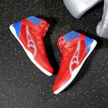 Pantofi de box profesionali pentru bărbați, pantofi de lupte pentru antrenament în interior, pantofi de luptă înalți pentru MMA, arte marțiale