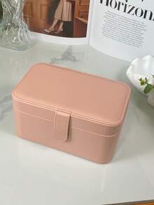 3-stöckiger Schmuckorganizer für Frauen und Mädchen, tragbarer Schmuckhalter mit herausnehmbaren Gittern, Aufbewahrungsbox für Ohrringe, Ringe, Halsketten, Armbänder, Sonnenbrillen