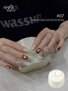 annies 6 Colors Luxury Coffee Brown Cat's Eye Nail Gel Polish Set With Soak Off UV LED Cat Eye Gel Polish Manicure Nail Art Kit - Nhiều màu - Xem 15