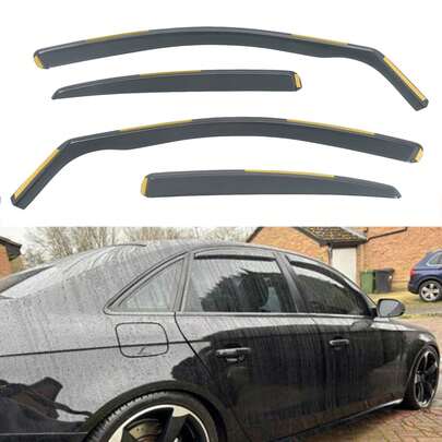 GEARZAAR For Audi A4 B8 2009-2015 4 Door Saloon Wind Deflectors 4pcs Tinted New