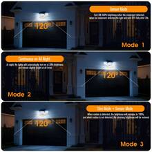 4 Head Motion Sensor Solar Light, Solar Lights Outdoor 306 LED1000LM, 3 Adjustable Modes, IP65 Waterproof Solar Flood Light For Garden, Backyard, Garage, Wall, Yard - màu đen - Xem 6