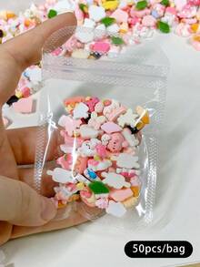 20/50 Random Mixed Nail Accessories - Including Cute Little Fish, Rabbit, Bear, Duck, Nail Art Design - Very Suitable For Nail DIY Decoration, Hair Clip, Phone Case, Handmade Decoration DIY Accessories