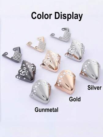 1 Pair Metal Toe Cap Protector, Decorative Toe Cover For High Heels, Shoe Toe Wear Repair