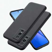 2 Fundas de teléfono de piedra arenisca negra, adecuadas para teléfonos Vivo, fundas de teléfono negras para teléfonos Realme, fundas de teléfono, fundas de teléfono, fundas de teléfono negras, fundas de teléfono minimalistas, fundas de teléfono de unicolor, fundas de teléfono TPU negras con función a prueba de golpes (a prueba de golpes de grado militar), fundas de teléfono delgadas, cubiertas de protección para teléfonos, carcasas de teléfono.