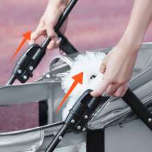 Carrito Plegable para Perros – Ideal para Veterinario, Viajes o Paseos – Con Correa Interna y Bolsillos Laterales Pet Stroller para Gatos y Perros – Diseño Plegable, con Redes de Ventilación y Manija Ergonómica – Muy Cómodo - Gris - Ver 7