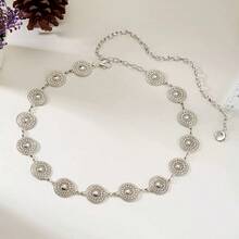 Vintage Metal Waist Chain, Versatile Boho Decorative American Style Shiny Zinc Alloy Waist Belt, Suitable For All Seasons