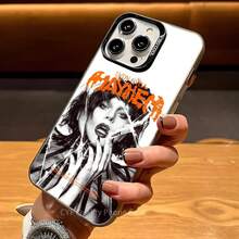 Funda de Teléfono Singer L-Lady G- para Apple 11 12 13 14 15 16Pro Max Plus, Cubierta Protectora Plateada - Z4 - Ver 1