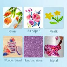 1 Metal 3D Stereoscopic Glass Pigment Hook Pen, Pen Tip 1mm, 20ml, DIY Painting Textile Ceramic Metal Acrylic Pigment. A 20ml Bottle Of Glass Paint, DIY Waterproof Hand-Painted Non Baking Paint. Two Types Of Glass Pigments To Choose From, Tubular And Bottled, Depending On The Specific Application.