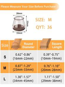 4/8/16/24/36pcs Furniture Leg Floor Protectors, Suitable For Hardwood Floors, Furniture Pads, Chair Leg Sliders, Silicone Chair Leg Covers, Prevent Floor Scratches And Reduce Noise, Applicable For Kitchen, Living Room, Bedroom, Cafe, 3 Styles Available