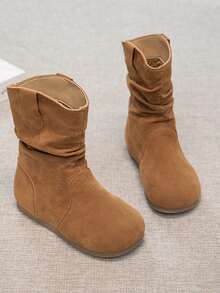 Fashionable New Autumn/Winter Children Boots, Kids Boys Stylish Boots, Girls Versatile Toddler Baby Short Boots With Fur Lining, Rider Boots, Street Style Short Boots