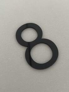 OUTANA 1片黑色现代亚克力自粘可移除镜面墙贴，带门牌号码，防潮易清洁，无需电源。适用于客厅、浴室、家庭办公室、墙面、商店、酒店和办公空间。可装饰花园围栏、邮箱、门牌号码、储物柜和序列号标识。可用作3D艺术贴纸、门牌号码、花园装饰和门牌。