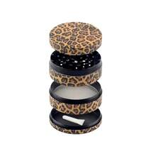2.5 Inch Leopard Design Aluminium Alloy Metal Herb Grinder - 4-Layers Metal Grinder With Scraper | Smoking Accessories Kit, For Friends, Families, And Smokers, Christmas Gifts - 豹 - 查看 10