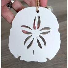 Ornament Montego Bay Jamaica Sand Dollar SHAPED WOOD Map Ornament 4 Wood Hanging Ornament With Pearl Charm Great For Wine Bottles Gift Bags Or Christmas Tree Unique Gift For Any Occasion - 沙錢 - 查看 2