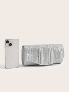 REMANLAND Sac à main plissé argenté brillant et élégant pour femme, sac de soirée léger et à la mode, sac de soirée à rabat magnifique et raffiné, assorti aux robes de soirée, sac quotidien pour femme, idéal pour les rendez-vous, le shopping, les voyages, les banquets, les soirées, les banquets, les sacs à chaîne, les sacs à bandoulière et les portefeuilles.