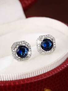 Kübik Zirkonya Dekorlu Vidali Küpe - Bạc - Xem 8