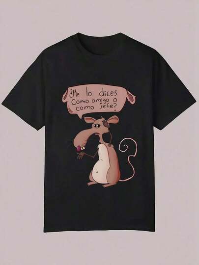 Camiseta de algodón negra con manga corta, estampado digital único, 180g de tejido transpirable, calidad superior, suitable para todas las estaciones, para varias ocasiones, perfecta para fans, unisex S-XXL EZTV