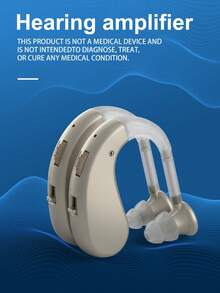 2Pcs Rechargeable Ear-Hanging Hearing Enhancer, Ear-Hanging Amplification Enhancer, Sound Enhancement, Feedback Elimination, Suitable For Adults And The Elderly, With Volume Control, Essential For Gifts.