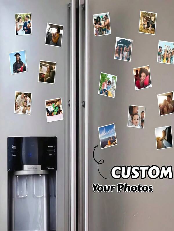 1/5/10PCS Custom Photo Magnets - Flexible Fridge Magnets | Wedding Keepsake Gift | Personalized Photo Wall Decor | Waterproof & Scratch-Resistant | Perfect For Couples/Holiday Gifts