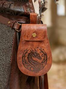 1 pièce Sacoche de taille en PU médiévale, accessoire de costume Renaissance, sac à bijoux Viking, sac de hanche de pirate, sac de taille LARP, sac banane Renaissance vintage, accessoire de cosplay - A - Voir 10