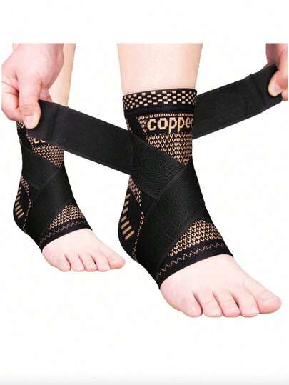 1 pieza Manguito de compresión para el tobillo, Correa de soporte para el tobillo unisex, Apto para deportes diarios, fitness, levantamiento de pesas, yoga, pilates, campamento, senderismo, baloncesto y otras actividades