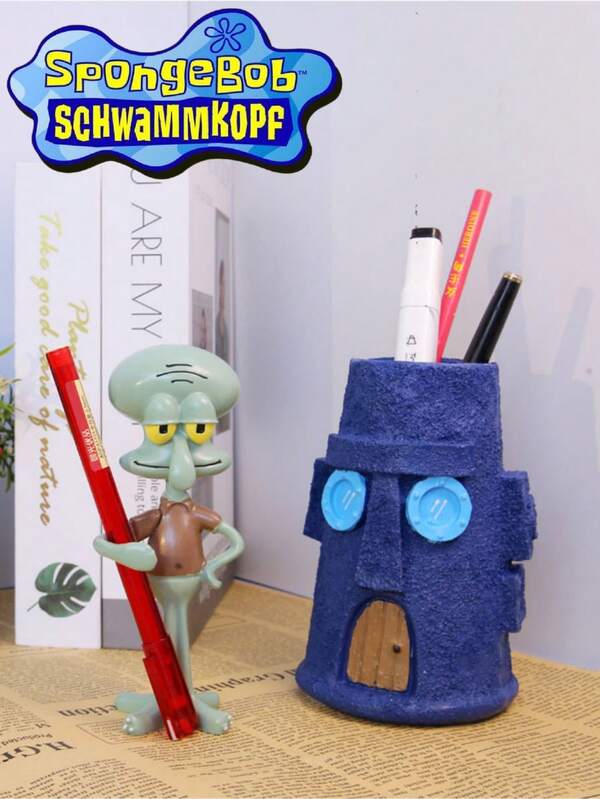 SPONGEBOB SpongeBob SquarePants, Home Entrances, Home Decors, Octopus Brother Pendant Storage Rack, Key Holder Jewelry, Pen Holder Cartoon Student Desktop Pendant Storage Bucket, Anime Models, Anime Peripherals, Exquisite Gifts For Friends, Adult Collected Toys, Festival Gifts