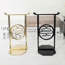 Modern Bookends, Creative Minimalist Desk Gold Bookends Storage Rack, Non-Slip Bookshelf For Books/CDs, Heavy-Duty Metal Bookshelf For Home Decor, Study Office Book & Document Organization Metal Bookends - Zen Bookends - View 8