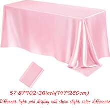 1件优雅香槟色桌布，圣诞桌布，长方形桌布，适用于婚礼装饰，可水洗重复使用，高品质涤纶缎面质感，适合圣诞节、婚礼、生日、餐厅、家庭聚会、户外派对桌布、餐桌装饰和派对桌布