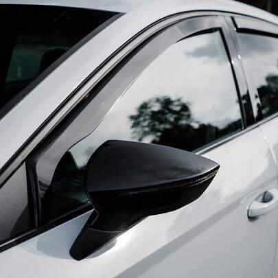 GEARZAAR For Seat Leon MK3 5-Doors 2013-2020 Hatchback 4Pc Wind Deflectors Tinted + Clips