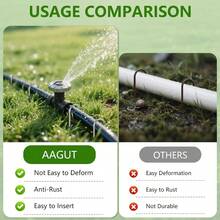 16 Pack Garden Landscape Staples 6 Inch Soaker Hose Stakes 11 Gauge Drip Line Irrigation Stakes Water Hose Hooks Galvanized Lawn U Pins Sod Nails For Chicken Wire Drip Tubing Dog Fence - 16件x6 - 查看 4
