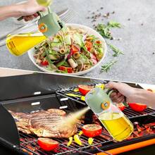 Oil Sprayer For Cooking, 2 In 1 Olive Oil Dispenser Bottle For Kitchen, 16oz/470ml Premium Glass Oil Bottle, Oil Mister For Air Fryer, Salad, Frying, BBQ (Yellow) - 黃色 - 查看 3