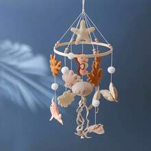 Handmade Baby Sheep & Star & Moon Bed Bell, Baby Mobile Crib, Cute Animal Shaped Toys, Educational, Improve Hand-Eye Coordination, Prevent Myopia, Nursery Room Decor, Mixed Colors, Newborn Rattle Toys, Best Gift For Parent-Child Interaction, Birthday, Christmas