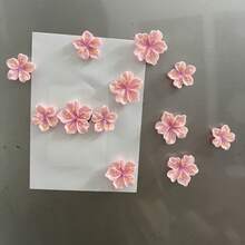 2 件/5 件/8 件/10 件/15 件紫色花朵装饰冰箱贴，塑料矩形强力冰箱贴和办公室磁铁，适合节日礼物和家居装饰 - 粉色 - 查看 6
