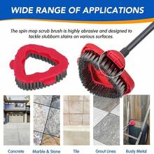 Scrub Brush Head Compatible With O Cedar EasyWring 1-Tank System – Hard Bristle Mop Scrubber Attachment For Tile, Bathroom, Kitchen, Deck &Amp; Floor Cleaning, 1 Pack - ColorB - 查看 3