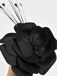 1pc Elegant, Romantic, Delicate 3D Flower & Feather Headband, Suitable For Parties, Festivals, Church Events, Convenient To Wear ,Hair Band ,Diadema ,Hair Hoop