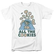 Cookie Monster All The Cookies Adult White Shirts - màu đen - Xem 6