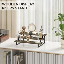 DWooden Display Riser Stand 3 Tier Perfume Display Stand Perfume Organizer With Metal Stand For Drer Display Shelf For Cologne Spice Rack Figruine Cupcake - 3TierBrown - View 4