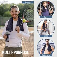 6PCS Toalla Fitness Gym, Toalla Deportiva Absorbente, Secado Rápido Absorbente de Entrenamiento, Ligera de Viaje para Deporte, Yoga, Playa, Ducha. - 1 - Ver 3