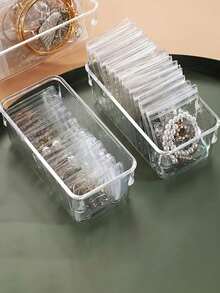 100/30/10/5pcs Transparent PVC Jewelry Storage Bag, Portable Anti-Oxidation Jewelry Storage Bag, Jewelry Organizer, Ring And Earring Storage Bag, Self Sealing Jewelry Packaging Bag, Portable Waterproof Zipper Bag, Used For Earrings And Accessories, Anti-Oxidation, Suitable For Daily Use And Travel, School Cosmetics Bag, Back To School Supplies, Cosmetics Storage, School Supplies Bag, Room Supplies - Multicolor - View 4
