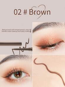 NOVO Delineador de ojos en gel a prueba de agua, resistente al sudor y de larga duración, a prueba de manchas, con punta suave como una pluma, adecuado para maquillaje diario, Año Nuevo, Navidad, Halloween, viajes al aire libre, fiestas y reuniones