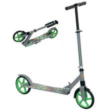 QABA Scooter For Kids Ages 6-12, Kick Scooter With Adjustable Height, 200mm Big Wheel, Foldable Stunt Scooter For Boys And Girls, Green - Green - View 2